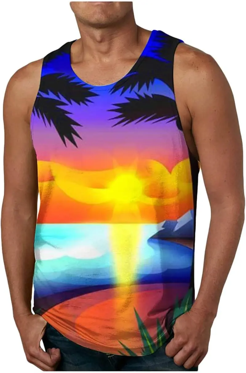 New Fashion 3D Printed Hawaiian Vest For Men Women Casual Quick Drying Sleeveless Vests Summer Popular Outdoor Sport Tank Tops