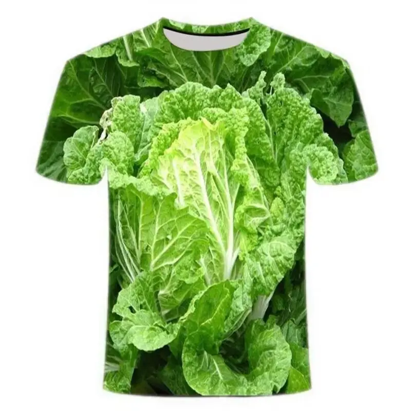 Funny Vegetables Cucumber 3d Print Graphic T Shirts Y2k Mens Designer Clothes Women Kids Personality Creative Casual O-neck Tops