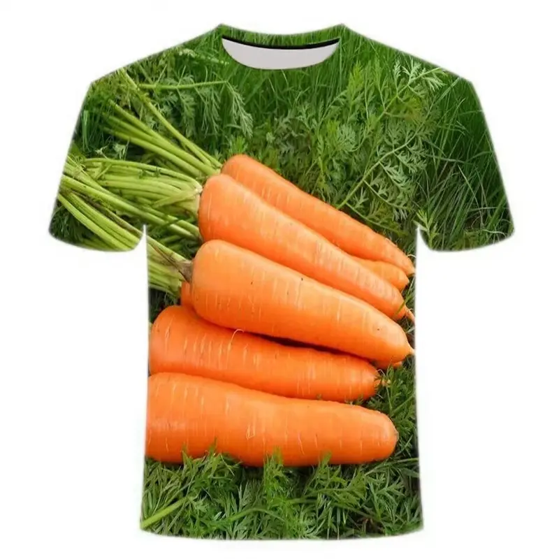 Funny Vegetables Cucumber 3d Print Graphic T Shirts Y2k Mens Designer Clothes Women Kids Personality Creative Casual O-neck Tops