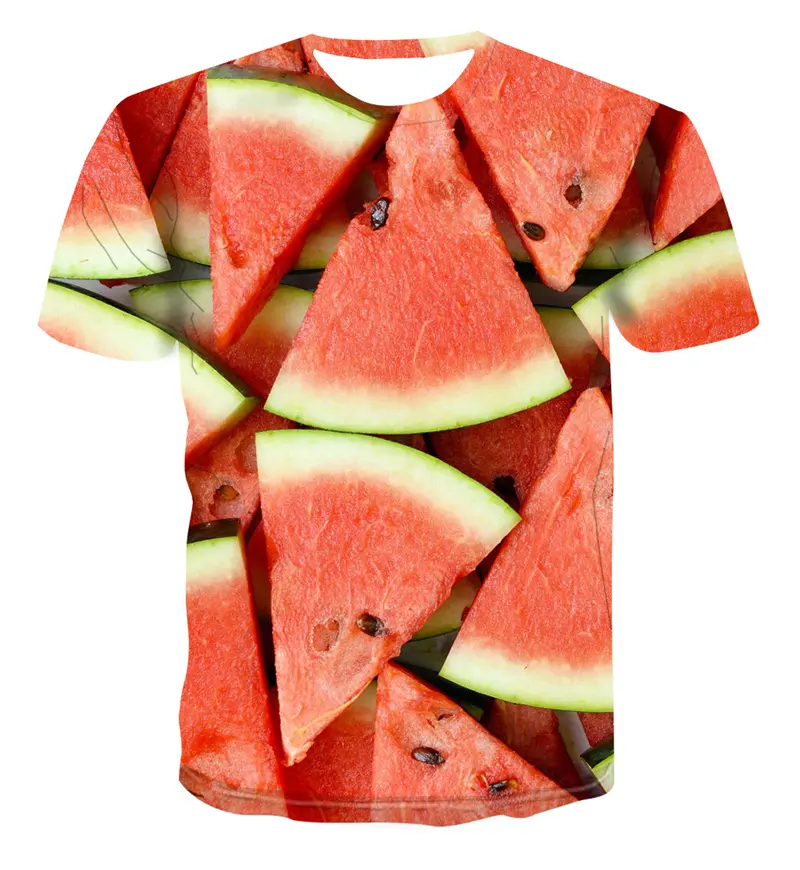 Fruit Watermelon 3D Print T-shirt T Shirts Men Woman New Fashion O-Neck Short Sleeve Streetwear Kids Oversized Harajuku Y2k Tops