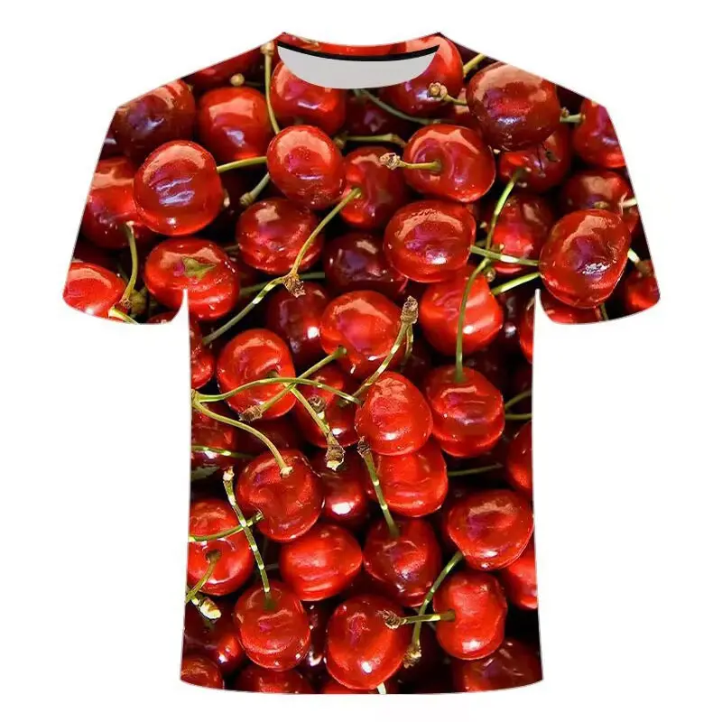 Fruit Watermelon 3D Print T-shirt T Shirts Men Woman New Fashion O-Neck Short Sleeve Streetwear Kids Oversized Harajuku Y2k Tops