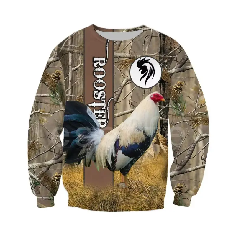 Mens Sweatshirts Fashion Mexico USA Rooster Fight 3D Print Unisex Casual Round Neck Pullover Hip Pop Y2K Tracksuit Streetwear