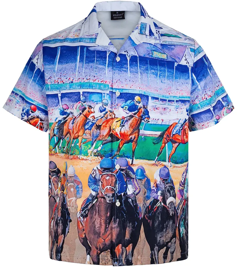 Men's Horse Riding 3D Print Shirts For Men Casual Shirt Unisex Breathable Fashion Hawaii Beach Blouse Tops Streetwear Baggy Tees
