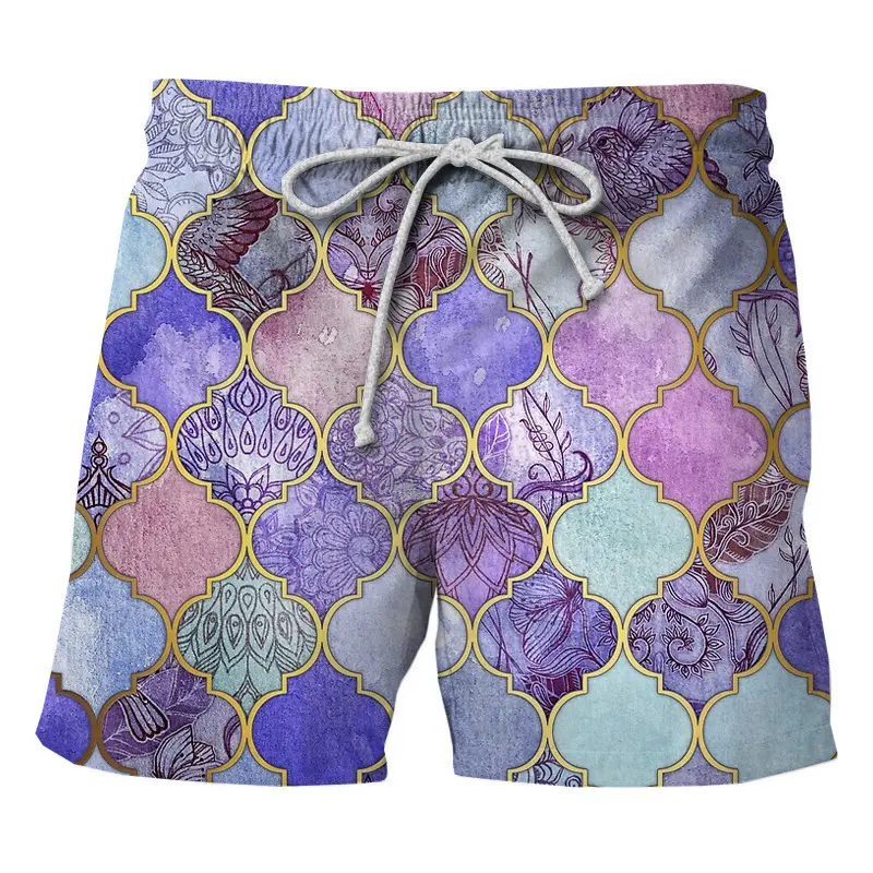 2024 New Fashion Retro Pattern 3d Printed Beach Pants Men Y2k Shorts Women Kids Ice Trunks Loose Casual Comfortable Sport Shorts