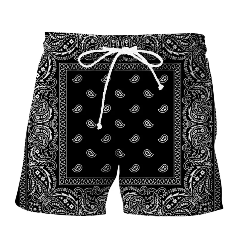 2024 New Fashion Retro Pattern 3d Printed Beach Pants Men Y2k Shorts Women Kids Ice Trunks Loose Casual Comfortable Sport Shorts