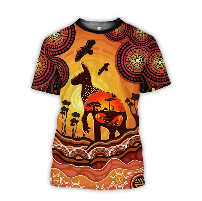 New Fashion 3D Print T-shirt Casual Australia Aborigines Nation Mens Graphic Tshirts Harajuku O-neck Short Sleeve Tees Tops