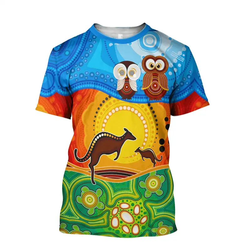 New Fashion 3D Print T-shirt Casual Australia Aborigines Nation Mens Graphic Tshirts Harajuku O-neck Short Sleeve Tees Tops