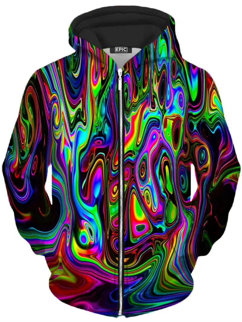 Autumn Men Zip Up Hoodies Men 3d Print Psychedelic Pattern Tops Sweatshirts For Men Women Harajuku Long Sleeve Zipper Coat New