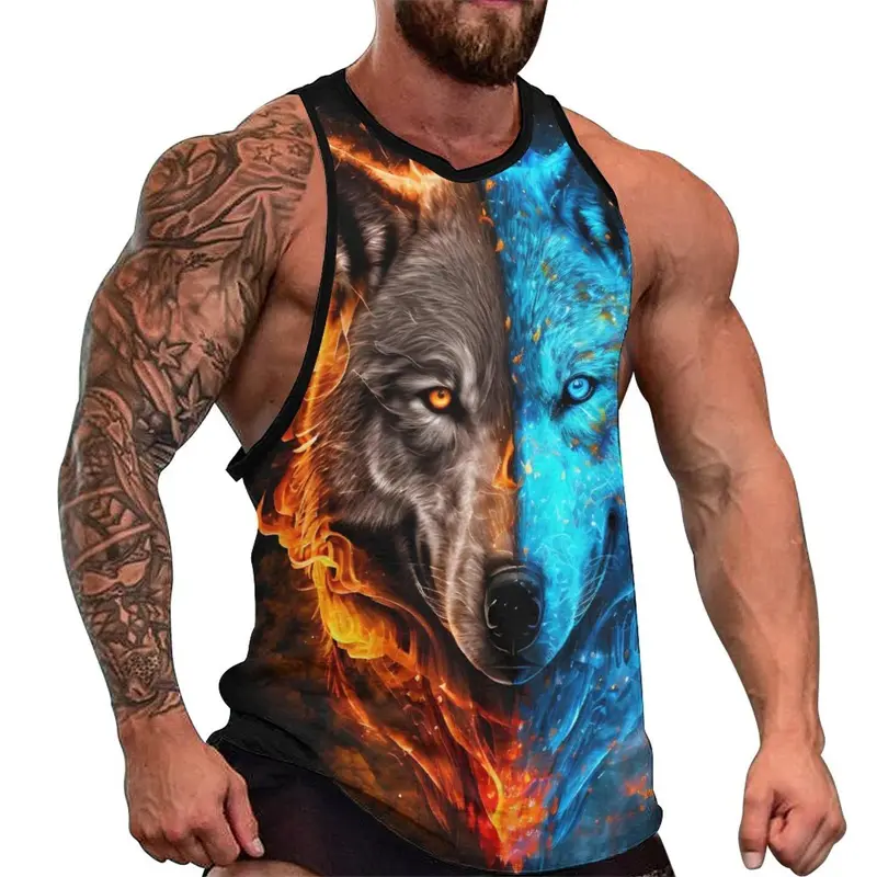 Newest Fashion Tiger Lion 3D Print Men's Tank Tops Casual Hip Hop Graphic Streetwear Fitness Tops Men Summer Sleeveless Shirts