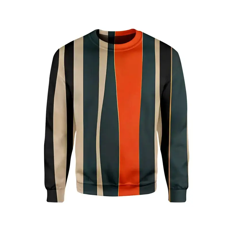 Colorful Geometric Pattern Sweatshirt Men Kids 3d Print Long Sleeve Harajuku Y2k Tops Oversize O-Neck Pullover Casual Men Hoodie