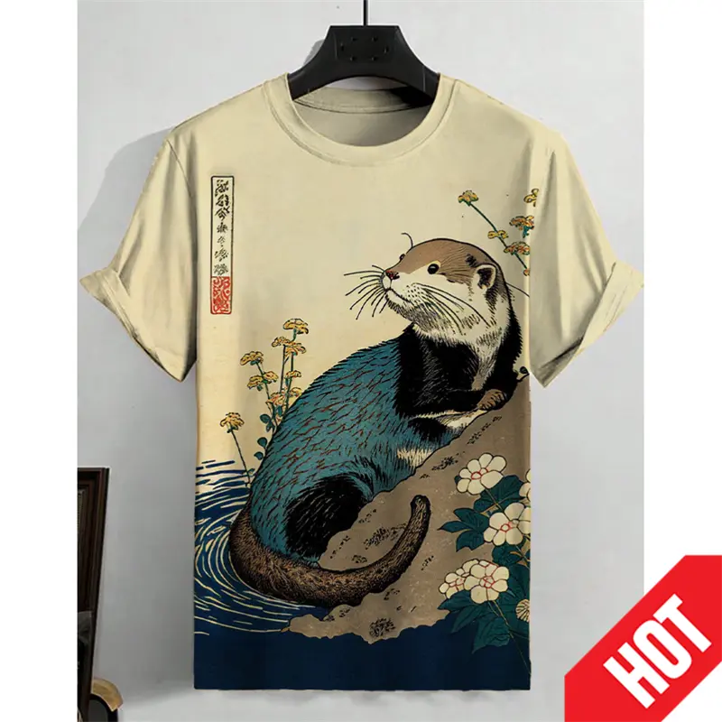 New Fashion Cartoon Cat 3D Print T-shirt Men's And Women's Summer Casual Short-sleeved Cute Round Neck Tops Designer Tshirt