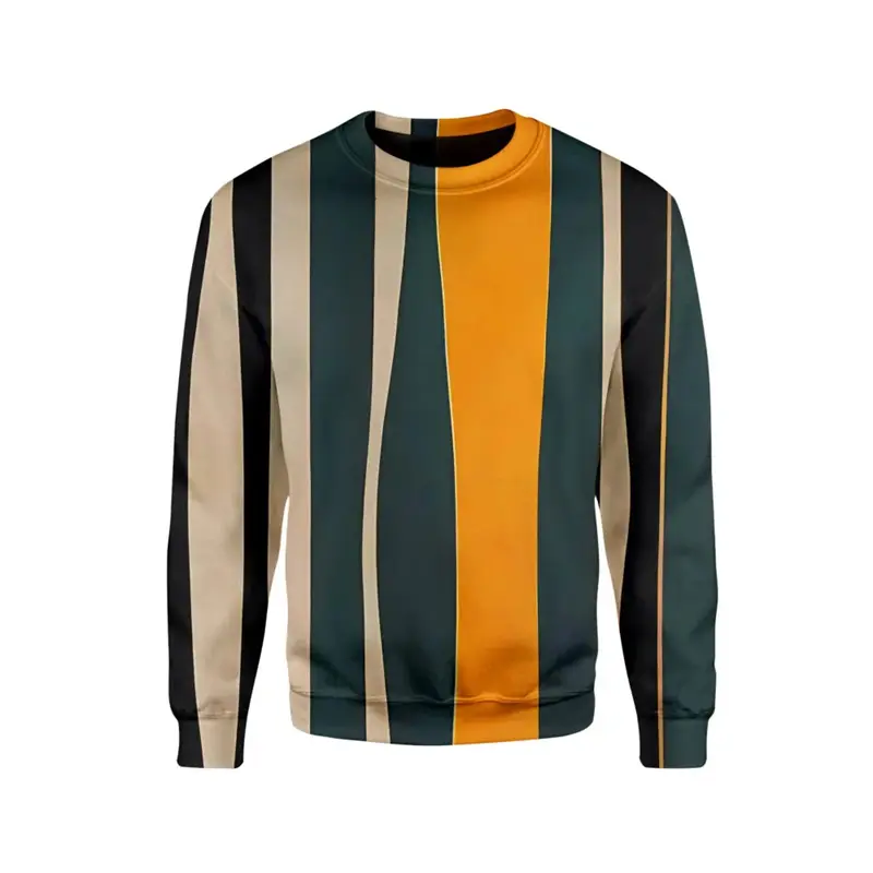 Colorful Geometric Pattern Sweatshirt Men Kids 3d Print Long Sleeve Harajuku Y2k Tops Oversize O-Neck Pullover Casual Men Hoodie