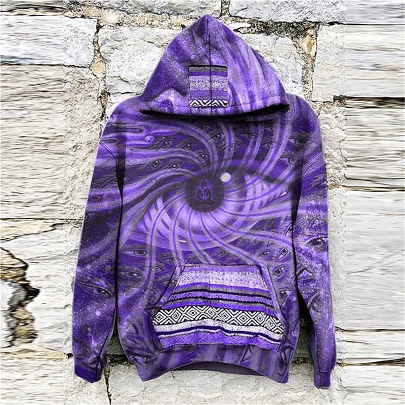 Vintage Men's Hoodies 3D Mysterious Eyes Graphic Printing Sweatshirts Casual Hoodie Autumn Oversized Y2K Harajuku Pullovers New