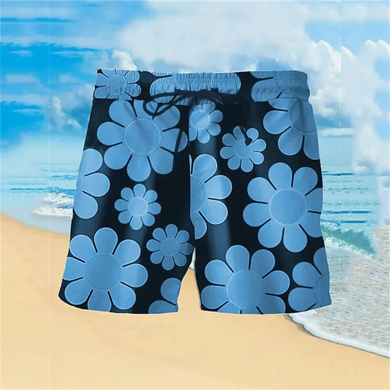 Sunflower 3d Print Beach Shorts For Men And Women Flower Pattern Swimwear Trunks Kid Comfortable Breathable Hawaiian Short Pants