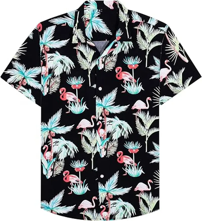 Coconut Tree 3D Print Mens Hawaiian Shirts Gentle Mens Short Sleeve Beach Shirt Vacation Party Lapel Blouse Fashion Clothes Men