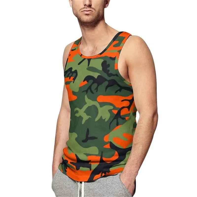 3D Camouflage Printed Sportswear Man Summer Sleeveless Fitness Casual Vest New Men Women Plus Size Running Tank Kids Street Tops