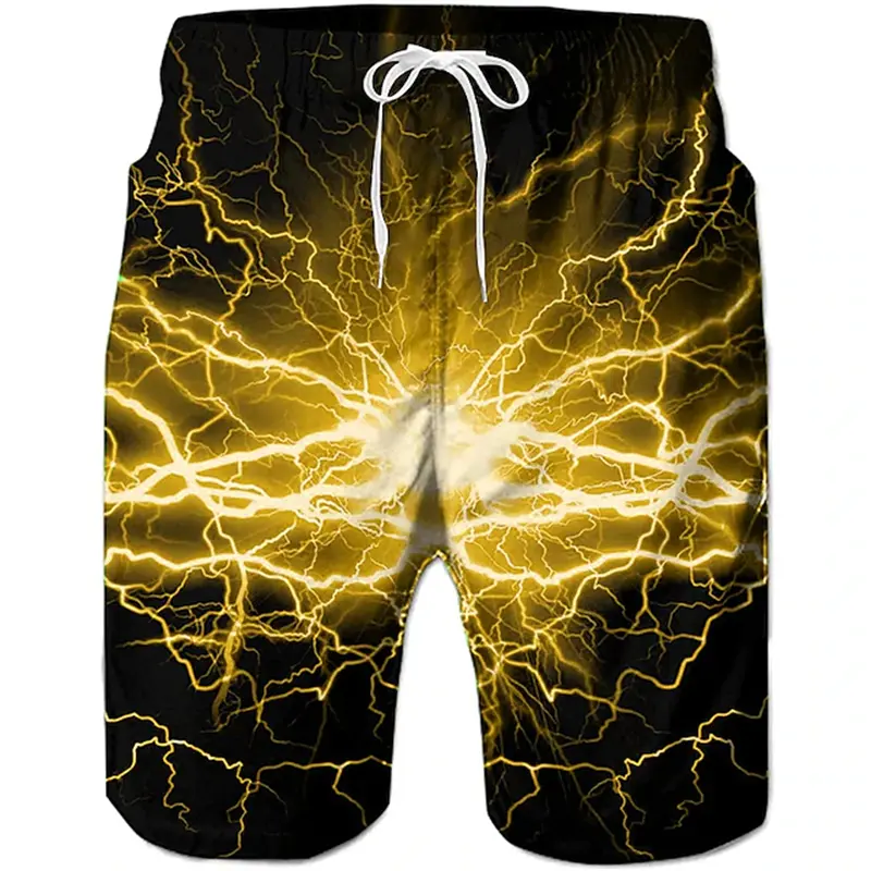 Personality Seawater 3D Printed Shorts Men's Hawaii Swim Shorts Summer Casual Vacation Beach Trunks Kids Oversized Board Pants