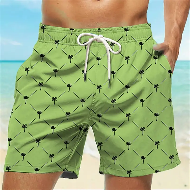 Simple Geometry Graphic Swim ShortsFor Men New Pop Summer 3D Printed Quick Drying Short Pants Unisex Casual Sports Beach Shorts