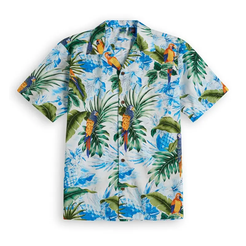 New Arrival Tropical Plant Y2k Clothes Mens Casual Hawaiian Beach Shirt Floral Shirts Men Women High Quality Holiday Clothing