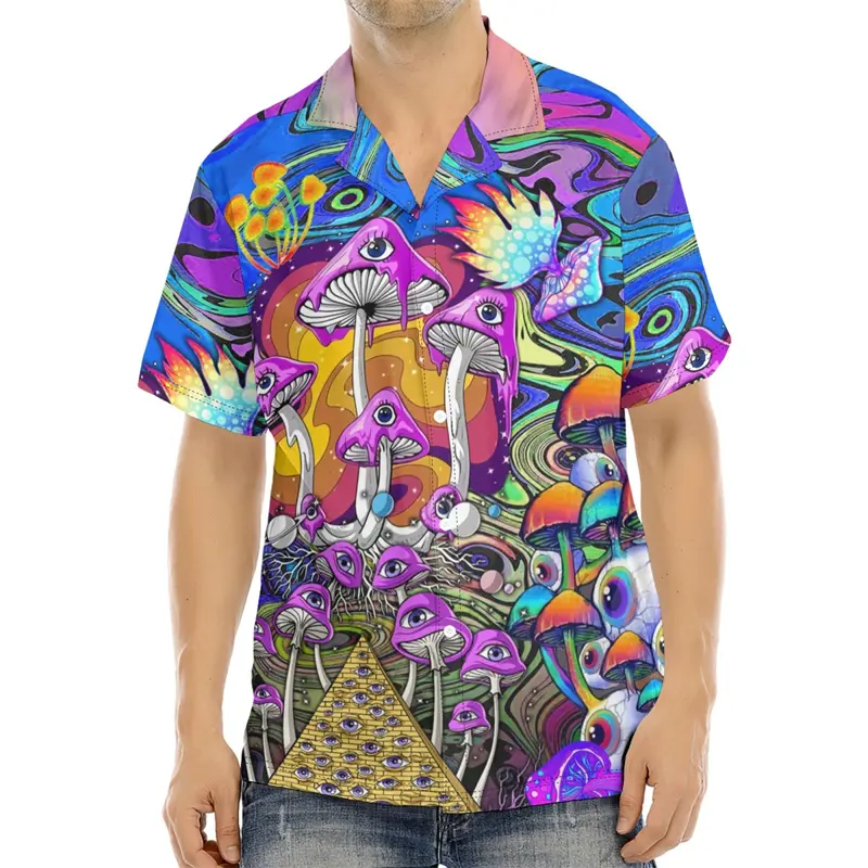 Tiki Moai 3D Print Hawaii Shirts Men Women Vintage Funny Vegetables Graphic Blouses Kids Casual Y2k Beach Shirts Unisex Clothing