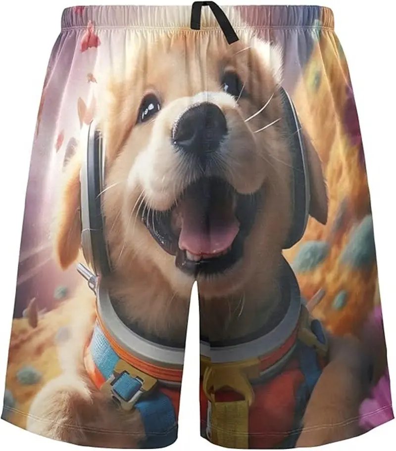 Unisex 3D Printed Funny Pets Dog Shorts Casual Men's Women's Summer Loose Animal Sport Beach Shorts Walking Home Sleepwear Pants
