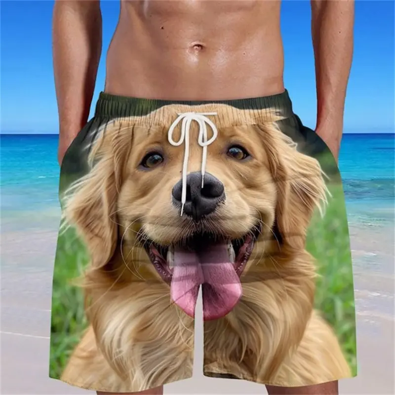Unisex 3D Printed Funny Pets Dog Shorts Casual Men's Women's Summer Loose Animal Sport Beach Shorts Walking Home Sleepwear Pants