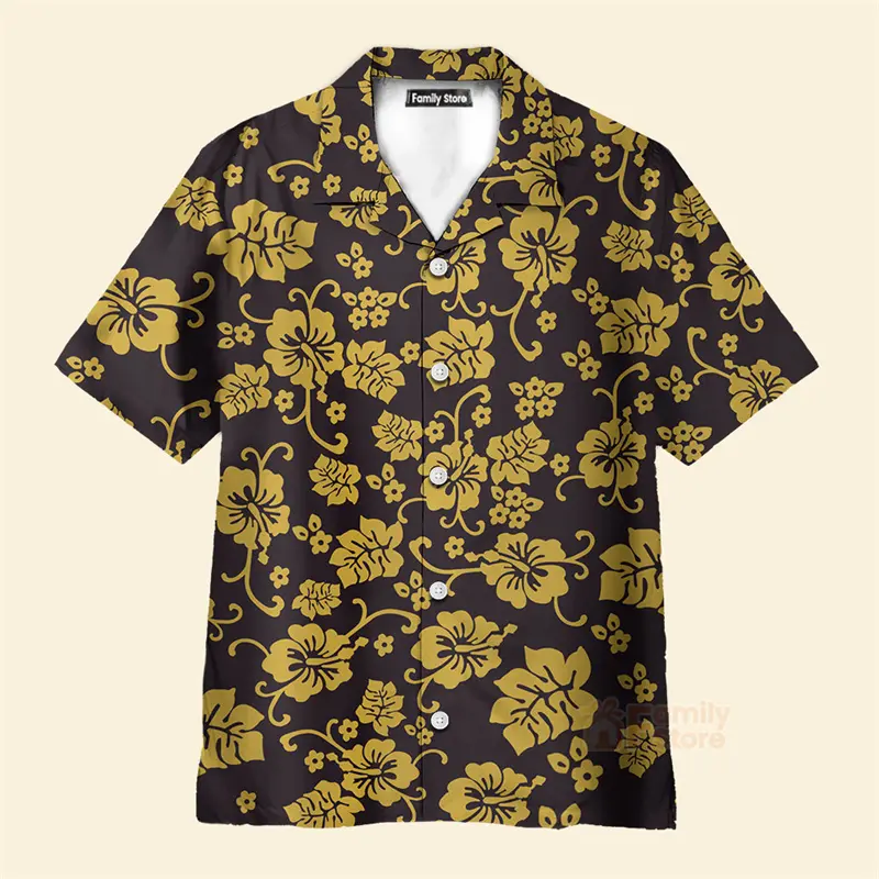 Lucky Sunflower 3D Print Shirt Mens Womens Hawaiian Y2k Shirts Graphic Tees Casual Floral Lapel Blouse Oversized Funny Clothing