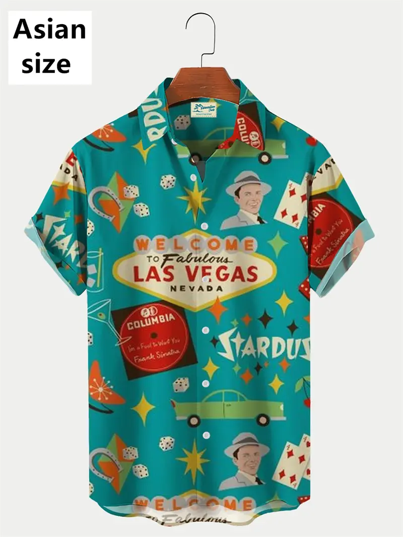 3d Printed Poker Game Pattern Hawaiian Shirts For Men Summer Fashion Short Sleeve Tops New Design Summer Harajuku Women Blouse