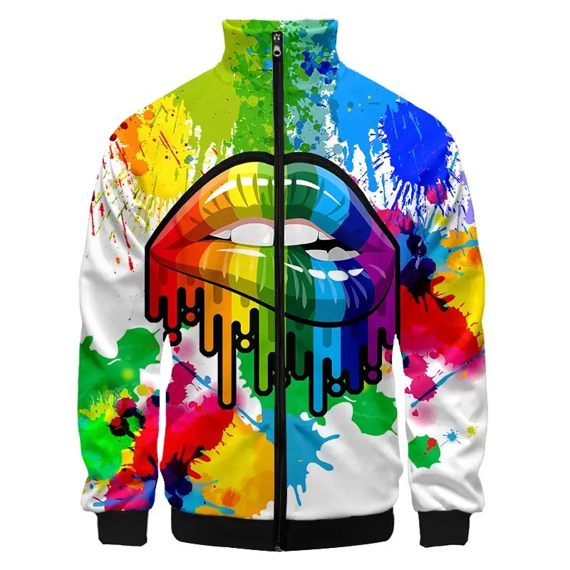 Funny Men's 3D Printing Jacket Fashion Art Style  Spring Autumn Casual Zipper Coat Harajuku Comfortable Men Women Clothing Top
