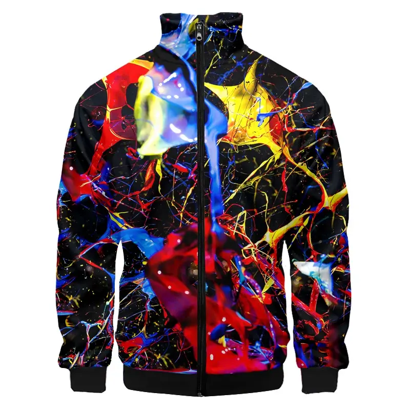 Funny Men's 3D Printing Jacket Fashion Art Style  Spring Autumn Casual Zipper Coat Harajuku Comfortable Men Women Clothing Top