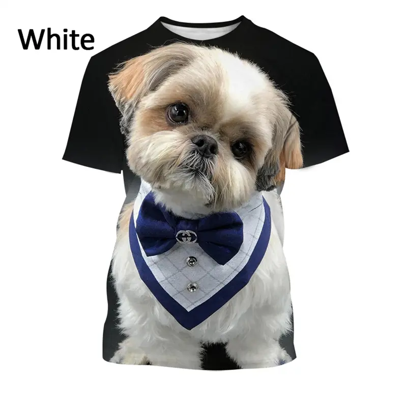 New 3D Mens Graphic Tshirts Animal Dog Print Harajuku T-shirt Women Kids Summer Casual Short Sleeve Streetwear Baggy Tee Tops
