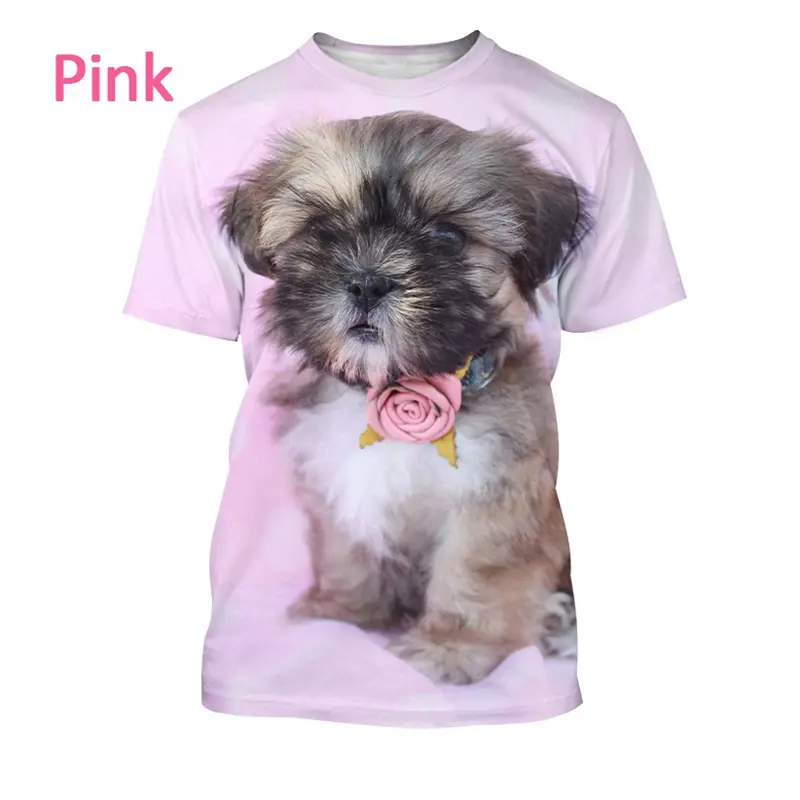 New 3D Mens Graphic Tshirts Animal Dog Print Harajuku T-shirt Women Kids Summer Casual Short Sleeve Streetwear Baggy Tee Tops