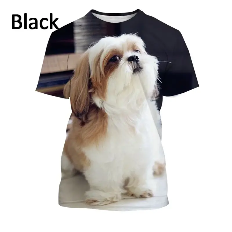 New 3D Mens Graphic Tshirts Animal Dog Print Harajuku T-shirt Women Kids Summer Casual Short Sleeve Streetwear Baggy Tee Tops