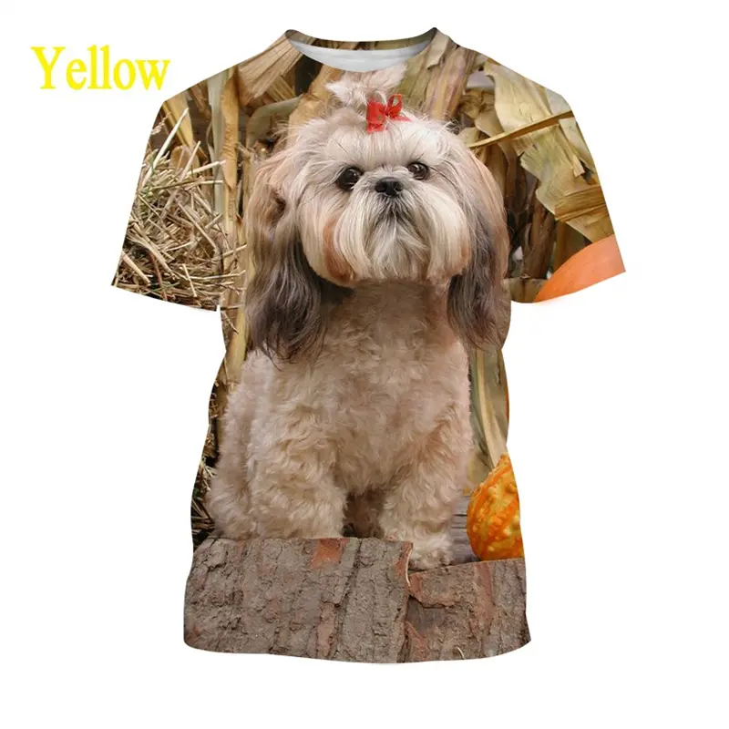 New 3D Mens Graphic Tshirts Animal Dog Print Harajuku T-shirt Women Kids Summer Casual Short Sleeve Streetwear Baggy Tee Tops