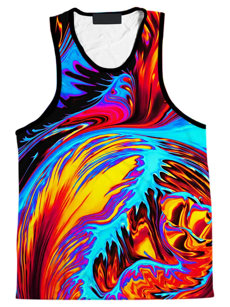 Summer Colorful Graffiti Graphic Tank Top Men 3D Printed Sport Gym Clothing Fashion Streetwear Vest Sleeveless Fitness Y2k Tops