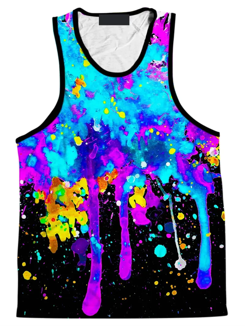Summer Colorful Graffiti Graphic Tank Top Men 3D Printed Sport Gym Clothing Fashion Streetwear Vest Sleeveless Fitness Y2k Tops