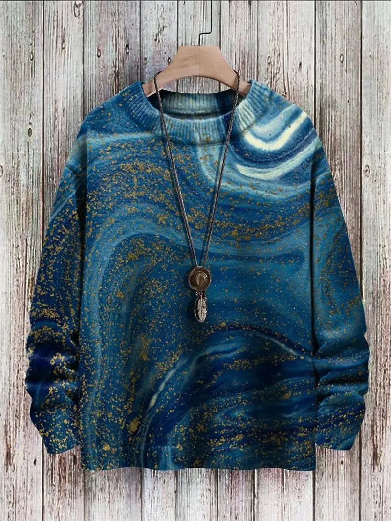 Christmas 3d Print Sweater For Men Women Retro Vintage Colorful Unisex Pullover Harajuku Y2K Casual Funny Long Sleeves Men Tops