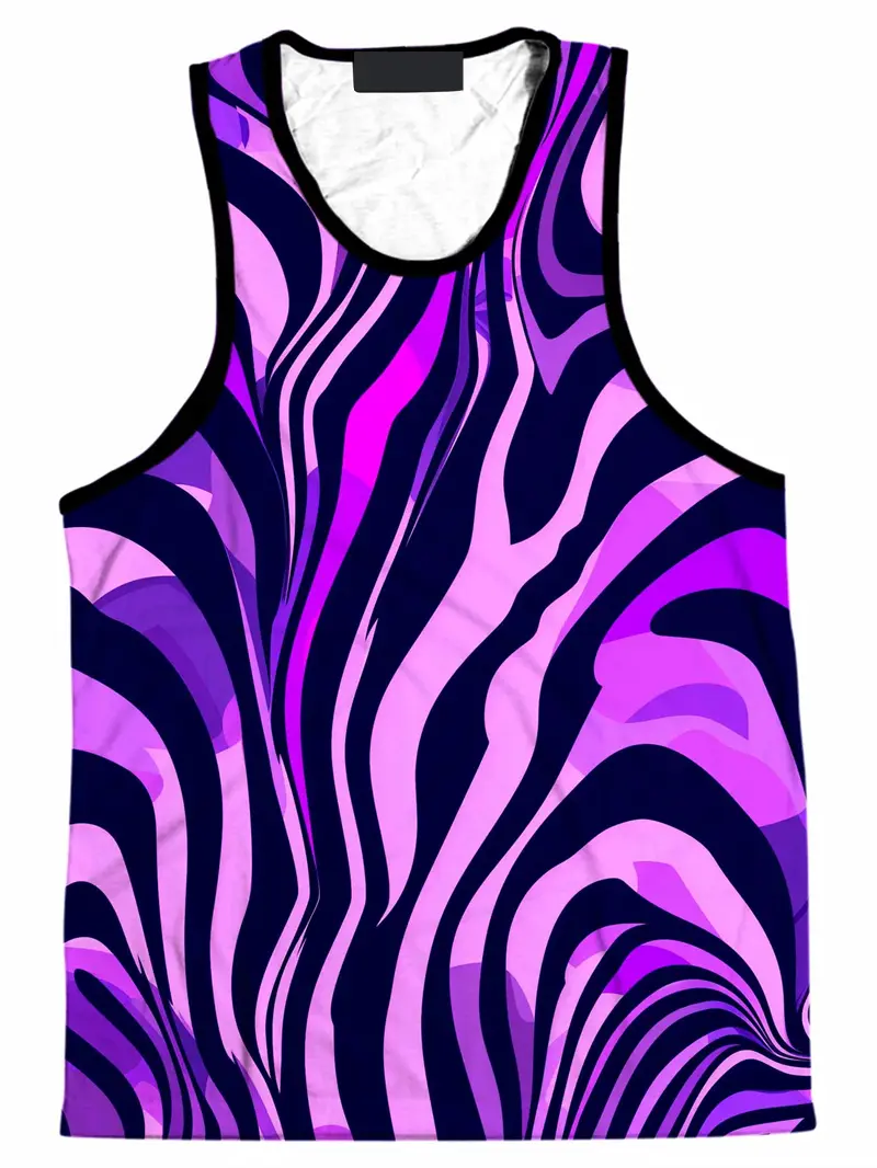 Summer Colorful Graffiti Graphic Tank Top Men 3D Printed Sport Gym Clothing Fashion Streetwear Vest Sleeveless Fitness Y2k Tops