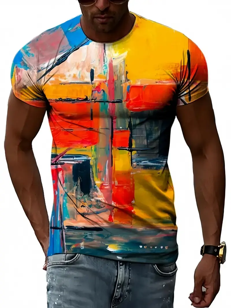 Visual Illusion 3D Print T Shirt Mens Designer Clothes Summer Women Casual Street Short Sleeve Tops Funny Oversized Kids Tees 