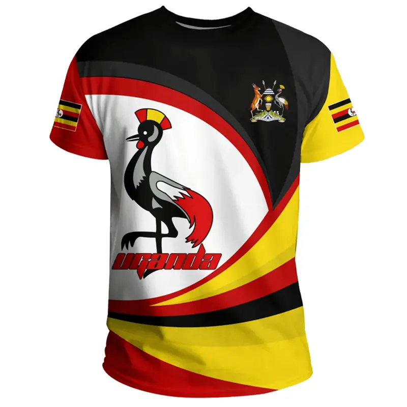 Men Summer T-shirt Uganda Flag Ugandans 3D For Men Women Tees Jersey Clothes Football Fans Gift Patriotic T Shirt Clohtes