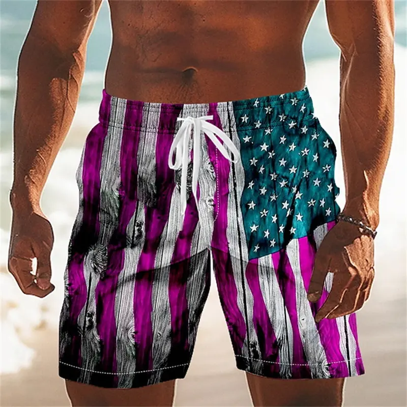 New USA American Flag Graphic Men Board Shorts 3D Printed Short Pants Casual Hawaiian Swim Beach Trunks Summer Men Kids Clothes
