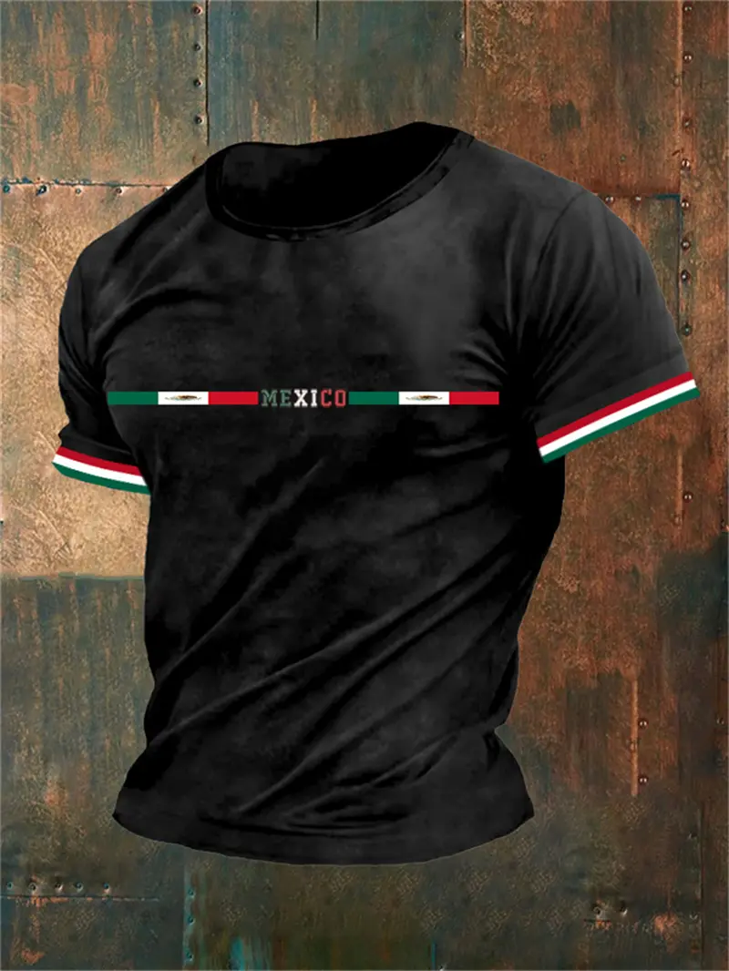 Mexico Flag 3D Print Men T-shirt For Men Clothing Summer Unisex Short Sleeve Tops Fashion Tees Street Harajuku Vintage T Shirt