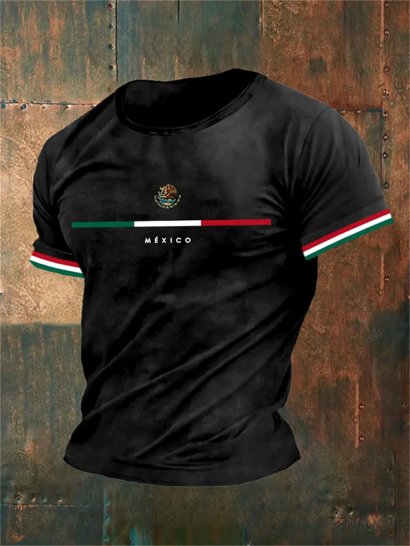 Mexico Flag 3D Print Men T-shirt For Men Clothing Summer Unisex Short Sleeve Tops Fashion Tees Street Harajuku Vintage T Shirt