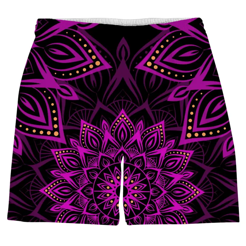 3d Printed Ethnic Style Pattern Beach Shorts For Men Casual Fashion Hawaiian Holiday Short Pants Cool Men Quick-drying Trunks
