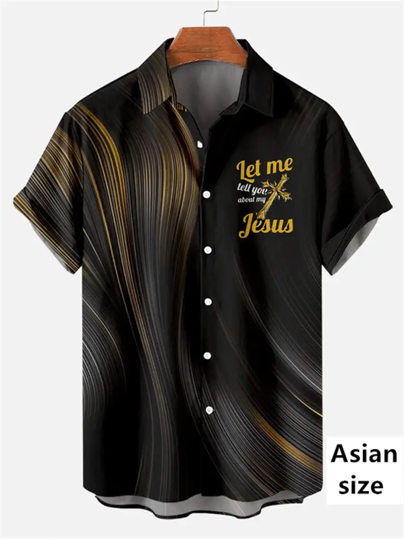 Christ Jesus 3D Printed Hawaiian Shirts For Men Women Summer Fashion Short Sleeve Beach Shirt  Button Down Blouse Easter Tops