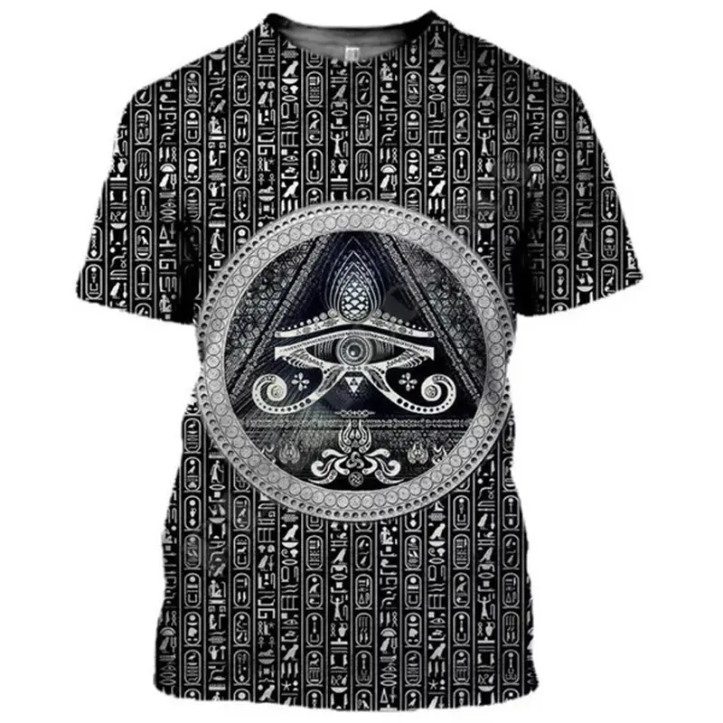 Men's T-shirt Ancient Egyptian God Eye Of Egypt Pharaoh 3d Print Kids Women Top Oversized Tee Men Clothing Holiday Short Sleeve