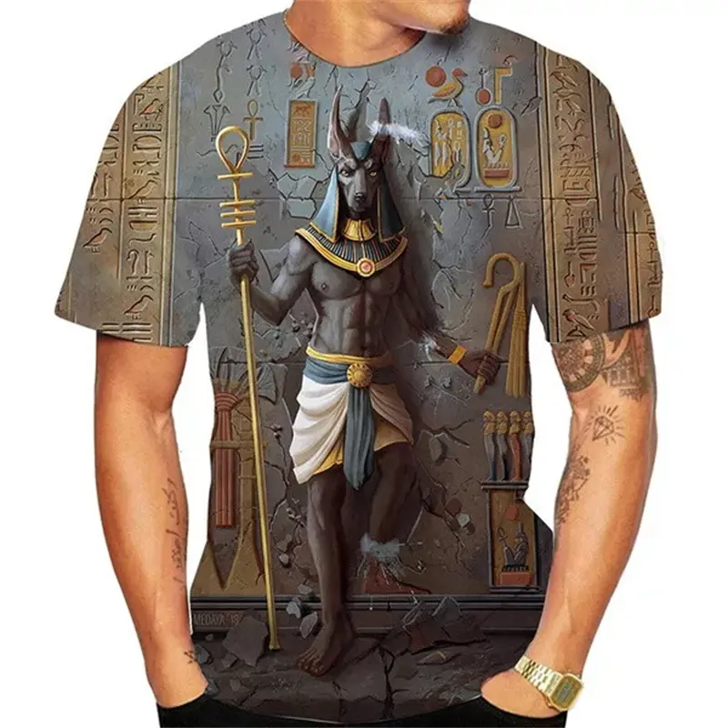 Men's T-shirt Ancient Egyptian God Eye Of Egypt Pharaoh 3d Print Kids Women Top Oversized Tee Men Clothing Holiday Short Sleeve