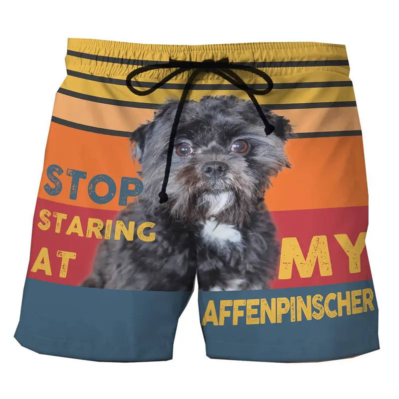 Classic Animal Dog 3D Print  Beach Shorts Men/women Hawaii Holiday Board Trunks Swimming Sportswear Perfect Gift For Dog Lover