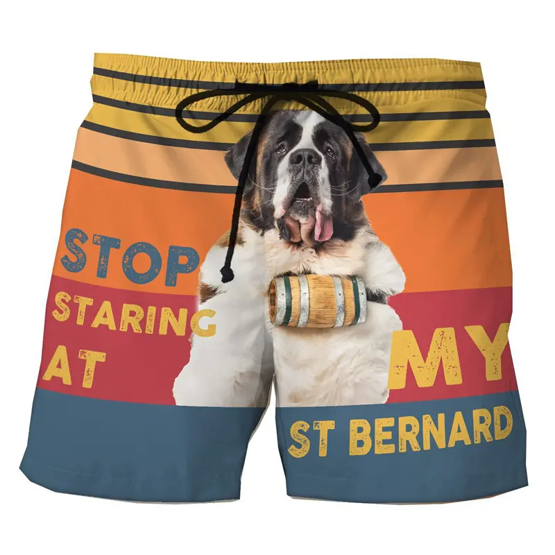 Classic Animal Dog 3D Print  Beach Shorts Men/women Hawaii Holiday Board Trunks Swimming Sportswear Perfect Gift For Dog Lover