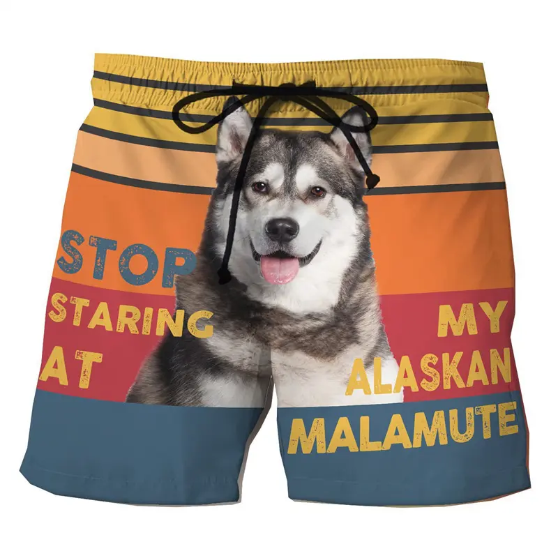 Classic Animal Dog 3D Print  Beach Shorts Men/women Hawaii Holiday Board Trunks Swimming Sportswear Perfect Gift For Dog Lover